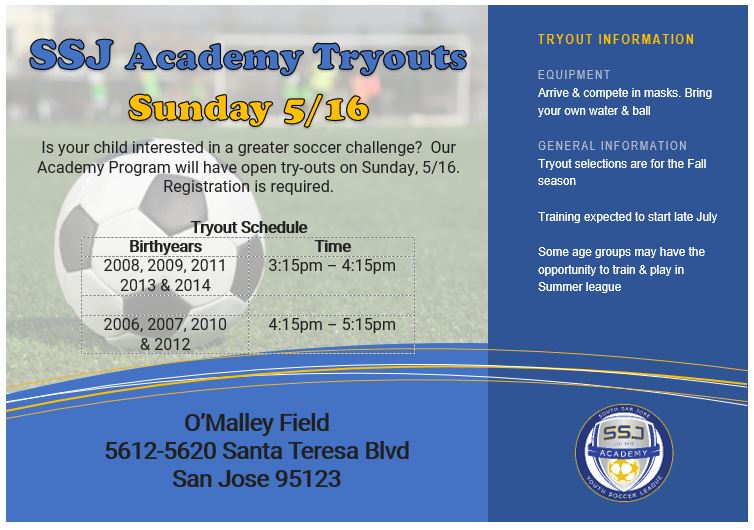 5.16 Tryout Flyer 5.16 Tryout Flyer